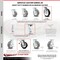 Service Caster 8 Inch Rubber on Aluminum Caster Set with Roller Bearings 2 Brakes 2 Rigid SCC SCC-TTL30S820-RAR-2-R-2 - alternate 2